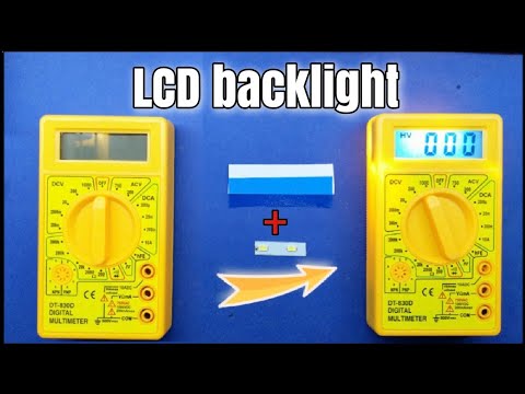 ابسط طريقة لاضاءة شاشة الملتيميتر | How to DIY LCD BACKLIGHT for multimeter