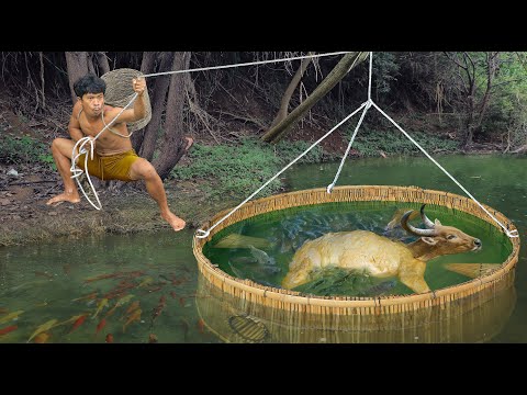survival in the rainforest - Use baby Cow Bait For Fishing