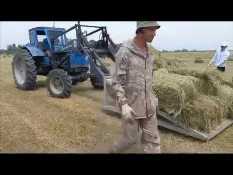 Немецкий вязальный на пресс подборщик Киргизстан работа в поле