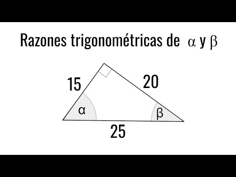 RAZONES TRIGONOMÉTRICAS DE DOS ÁNGULOS EN TRIÁNGULO RECTÁNGULO.