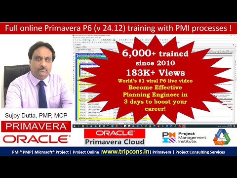 Primavera P6 Full Live Online Professional Expert Training, WhatsApp: +919891793226, Sujoy Dutta