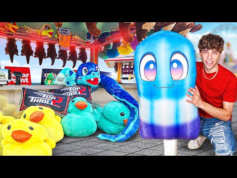 BIGGEST Carnival Game Wins EVER At Cedar Point!