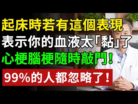 起床時若有這個表現，表示你的血液太「黏」了，心梗腦梗隨時敲門！ 99%的人都忽略了！#健康#健康飲食 #養老生活 #老年健康 #樂齡健康