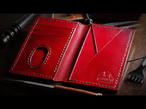 Making a Hand-Dyed Artisanal Wallet | Relaxing Leather Craft
