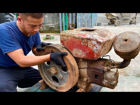 Fully restoration old ZS1115 diesel engine | Restore and repair rusty old D24 diesel engine