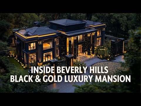 Inside Beverly Hills' Black & Gold Luxury Mansion – A Masterpiece of Elegance
