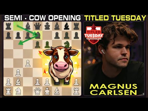 🐮Magnus Plays the Semi-Cow Opening and Steamrolls His Opponent🐄♟️