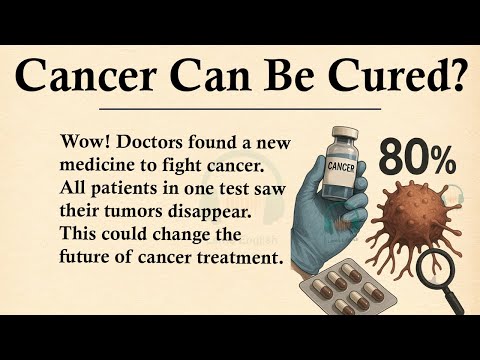 New cancer medicine shows 80% success in trials || 💊Learn English Through Story Level 3 || Graded