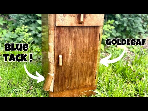 Old Besdside table RESTORATION. Hilarious veneer repair!