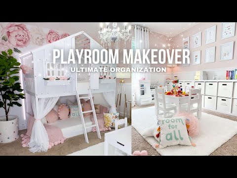 ULTIMATE PLAYROOM MAKEOVER | Satisfying Clean and Playroom Restock Organizing on A Budget