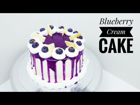 Blueberry Cream Cake| Blueberry Cake | Bake and Toss