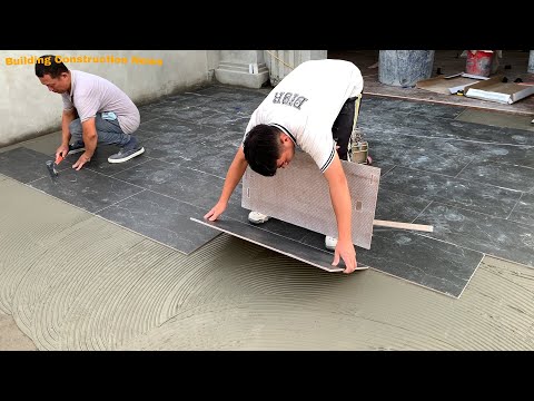 Tiling Skills Of Workers At A New Level - Ceramic Tile Tiling Techniques For Residential Balconies