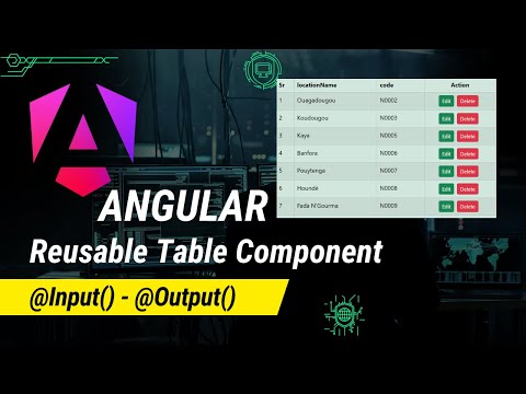 Reusable Table Component In Angular | Use of @Input() and @Output()