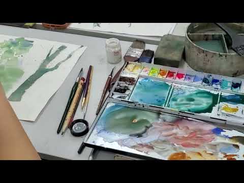 臺科大通識教育中心  光影素描與彩繪速寫文化 課程   歐育如 教授 示範 城南文化水彩速寫