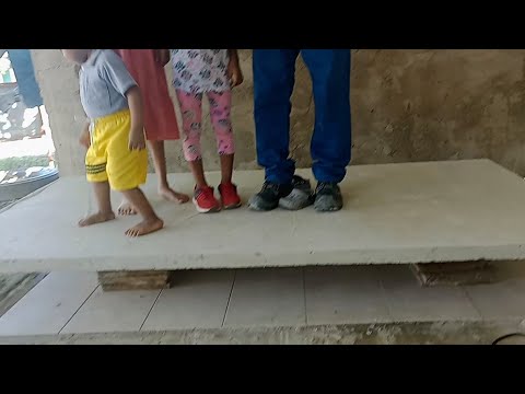 Cellular concrete slab #3 Various tests.