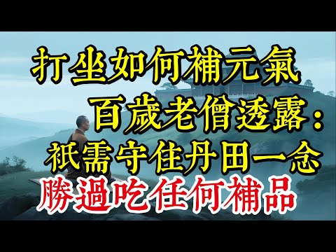 打坐如何補元氣？百歲老僧透露：只需守住丹田一念，勝過吃任何補品！|佛教 |佛學知識|修心修行|禪悟人生 |南無阿彌陀佛|養生|談佛心安