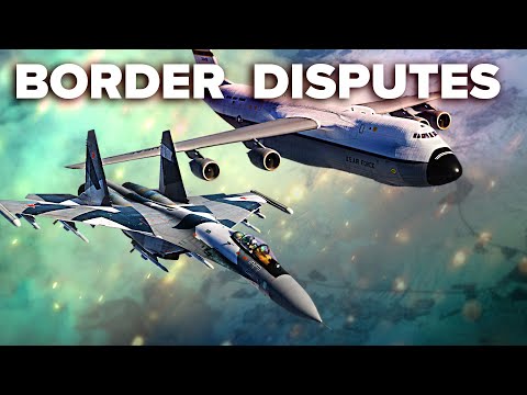 Russian SU-27 Flanker Intercept US C-5 Galaxy Near The Border | DCS World