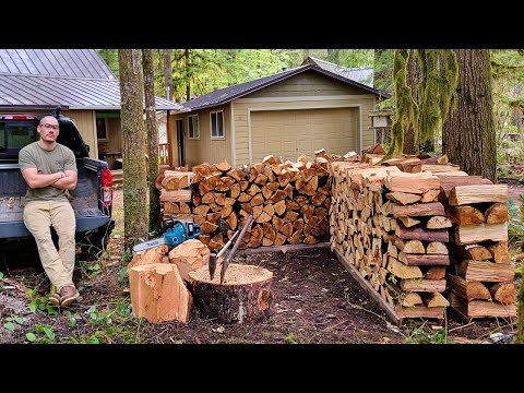 3 Day Solo Firewood Haul at My Cabin in the Woods