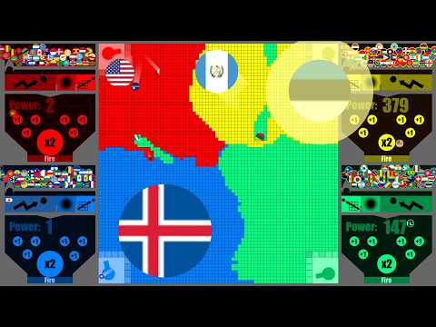 Territory War x Country Marbles - Marble Race in Algodoo