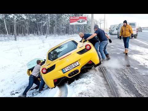 Icy Road Madness Caught on Camera
