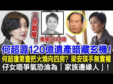 何超蕸120億遺產暗藏玄機！二房獨攬5000億帝國，何超瓊第壹把火燒向四房？梁安琪四太坐擁百億卻無實權！仔女唔爭氣恐淪為「家族邊緣人」！#何超蕸#何超瓊#梁安琪#何鴻燊#富豪#豪門#影視明星大世界