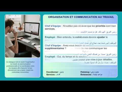 Apprendre le Français avec des dialogues || Dialogue : Organisation et communication au travail