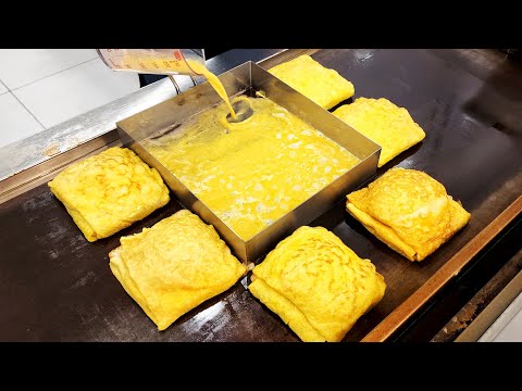 The best toast in Korea, Isaac toast, Granny toast, Ham, Egg toast, Giant toast, Korean street food