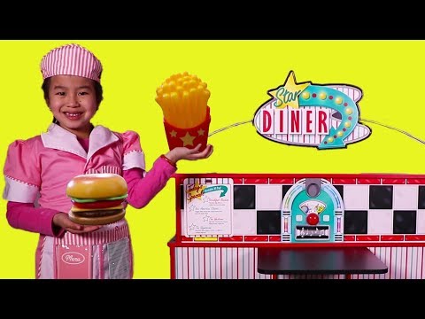 Jannie Pretend Play with Diner Toy Set