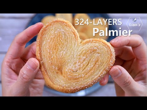 这是我吃过的最好吃的蝴蝶酥，自制万能千层酥皮｜The BEST Palmier recipe I have ever tried,  324 layers
