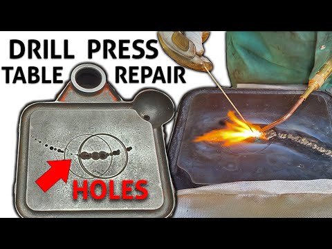 How I Filled In The Holes On This 1951 Walker Turner Drill Press Table