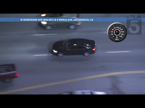 Authorities pursue carjacking suspects in Los Angeles County