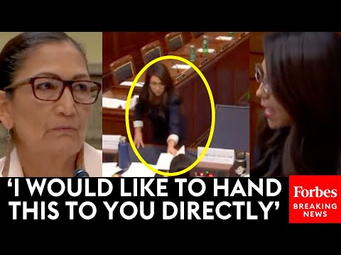 Lauren Boebert Directly Hands Deb Haaland Letter During Hearing Due To Lack Of Adequate Responses