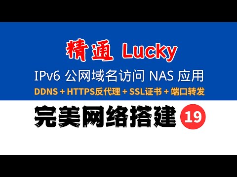 30 分钟精通 IPv6 下 Lucky 完美配置，公网域名DDNS + SSL + Https + 端口转发访问 NAS和网站，完美网络19