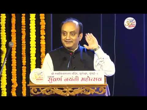 Dr Sudhanshu Trivedi Addresses Suvarn Jayanti Mohotsav at Shree Swaminarayan Mandir, Mumbai