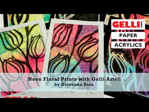 Gelli Arts® Neon Floral Prints by Giovanna Zara