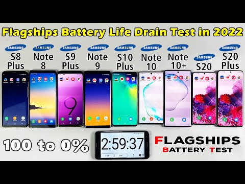 S20 Plus / S20 / Note 10+ / Note 10 / S10+ / Note 9 / S9+ / Note 8 / S8 Plus Battery Drain Test 2022