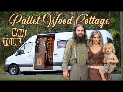 Mercedes Sprinter Van Conversion Tour | DIY Pallet Wood Cottage on Wheels