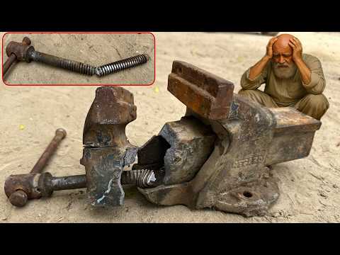 The Stunning Process Of Repairing A Broken Bench Vise // Restoration Useful Mechanical Tool