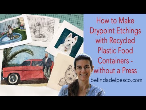 How to Make a Drypoint Etching Print from Recycled Plastic with No Press