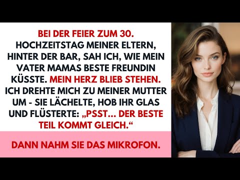 Auf der Party sah ich Dad ihre beste Freundin küssen – Mom flüsterte: „Pssst… das Beste kommt noch.