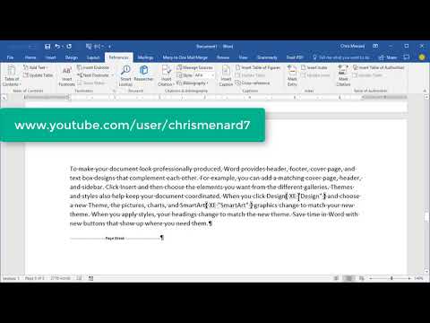 Build an index in Word using a concordance file by Chris Menard