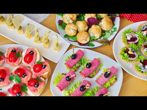 ТОП 5 ЗАКУСОК НА ПРАЗДНИЧНЫЙ СТОЛ! Самые Красивые и Самые Вкусные! Меню от Домашнего Ресторана