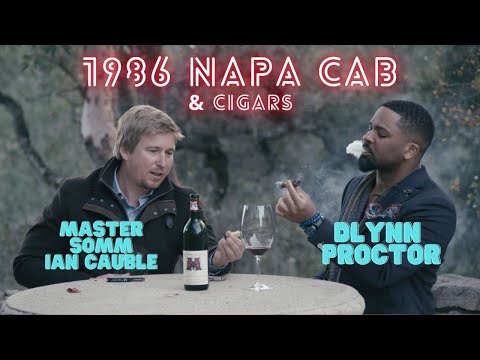 A Master Sommelier and a celebrity Somm drink a legendary bottle of 1986 Napa Cab with Cigars