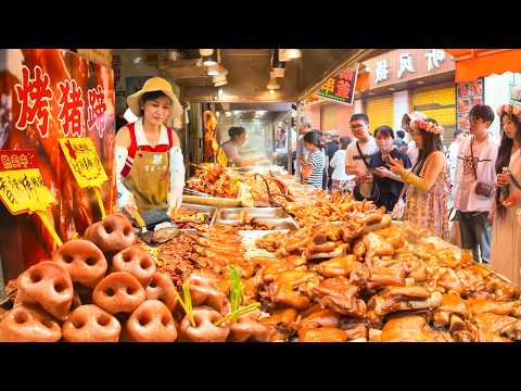 China Feast at Kunming's Largest Market: Amazing Beef Noodles, Colored Rice, Giant Buns & Ham.