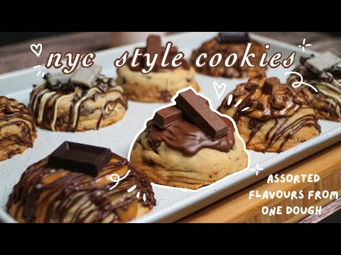 NYC Style Chocolate Chip Cookies 🍪 | Assorted Flavours From One Dough ♡