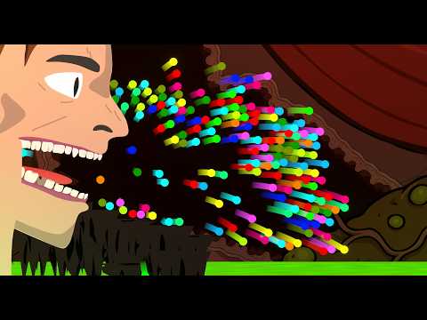 Trapped Inside! Marble Survival Race Through the Body