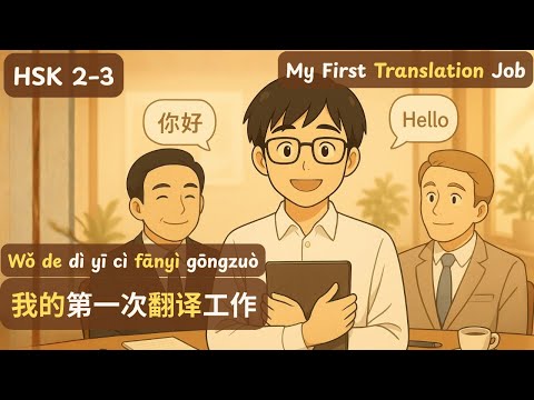 My First Translation Job | 我的第一次翻译工作 - Wǒ de dì yī cì fānyì gōngzuò | Chinese Podcast | HSK 2 - 3
