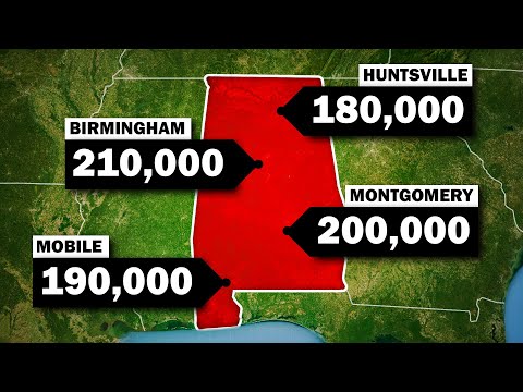 Why Alabama's Population Is So Equally Spread Out