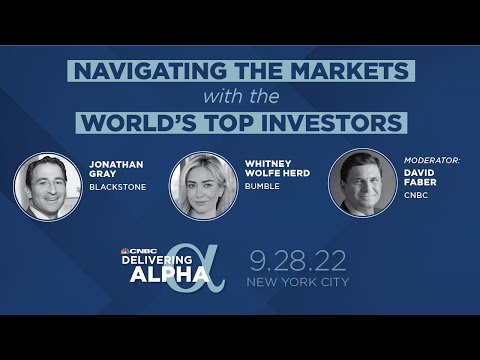 Blackstone Jonathan Gray and Bumble Whitney Wolfe Herd at CNBC's Delivering Alpha