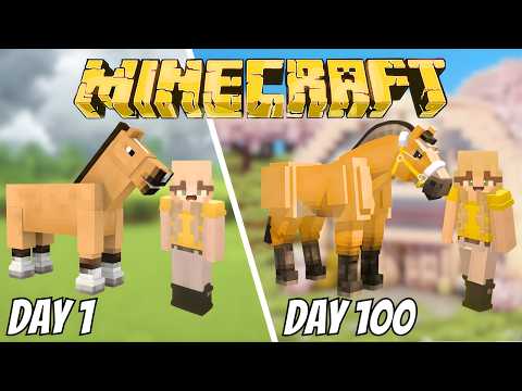 I Survived 100 Days in a Minecraft Horse World!